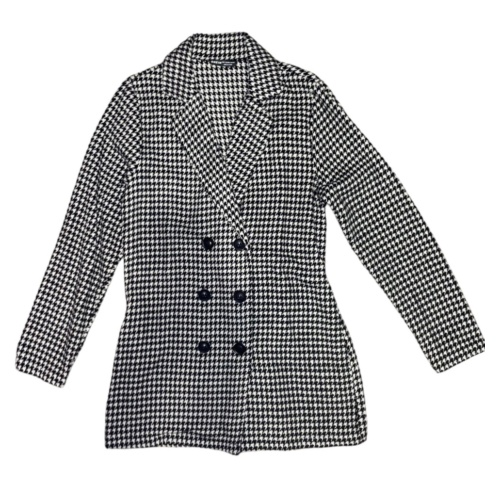SHEIN women’s size L 8/10 Houndstooth pea coat sweater Super soft material